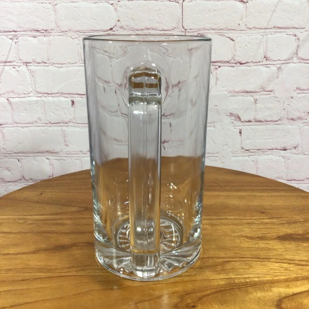 Clear Glass 24oz. Handled Beer Stein Mug - Picture 3 of 7